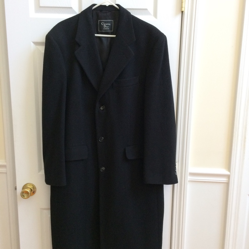 Vintage Christian Dior mens wool overcoat L